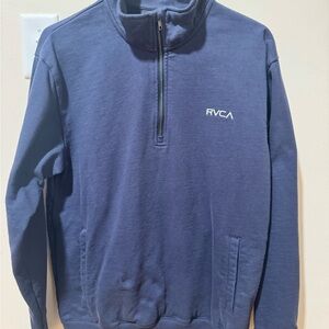 RVCA Men's Navy Zip-Up Sweater